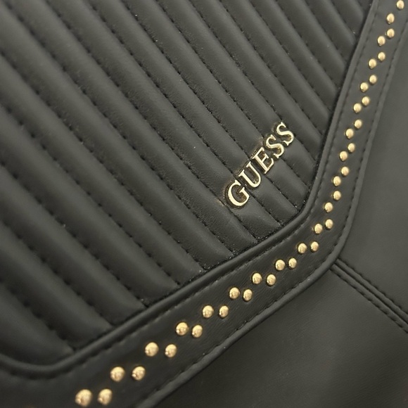 GUESS Black Backpack with Gold Studs - Picture 2 of 6